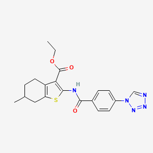 ethyl 2-(4-(1H-tetrazol-1-yl)benzamido)-6-methyl-4,5,6,7-tetrahydrobenzo[b]thiophene-3-carboxylate
