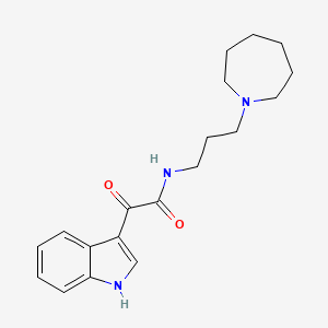 molecular formula C19H25N3O2 B2517019 N-[3-(azepan-1-yl)propyl]-2-(1H-indol-3-yl)-2-oxoacetamide CAS No. 852368-21-9