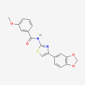 N-(4-(benzo[d][1,3]dioxol-5-yl)thiazol-2-yl)-3-methoxybenzamide