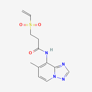 3-Ethenylsulfonyl-N-(7-methyl-[1,2,4]triazolo[1,5-a]pyridin-8-yl)propanamide