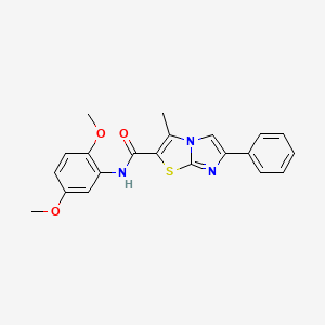 molecular formula C21H19N3O3S B2517032 N-(2,5-dimethoxyphenyl)-3-methyl-6-phenylimidazo[2,1-b][1,3]thiazole-2-carboxamide CAS No. 852133-62-1