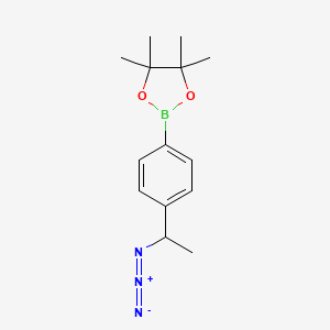 molecular formula C14H20BN3O2 B2517080 2-(4-(1-Azidoethyl)phenyl)-4,4,5,5-tetramethyl-1,3,2-dioxaborolane CAS No. 2484920-04-7
