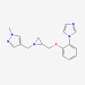 4-[[2-[(2-Imidazol-1-ylphenoxy)methyl]aziridin-1-yl]methyl]-1-methylpyrazole