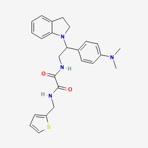 N1-(2-(4-(dimethylamino)phenyl)-2-(indolin-1-yl)ethyl)-N2-(thiophen-2-ylmethyl)oxalamide