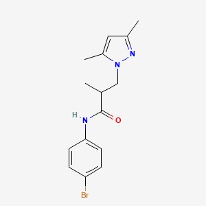 N-(4-bromophenyl)-3-(3,5-dimethyl-1H-pyrazol-1-yl)-2-methylpropanamide