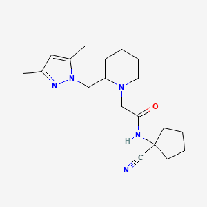 N-(1-cyanocyclopentyl)-2-{2-[(3,5-dimethyl-1H-pyrazol-1-yl)methyl]piperidin-1-yl}acetamide