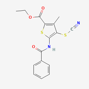 Ethyl 5-benzamido-3-methyl-4-thiocyanatothiophene-2-carboxylate