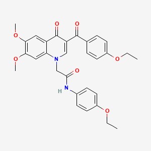 2-[3-(4-ethoxybenzoyl)-6,7-dimethoxy-4-oxoquinolin-1-yl]-N-(4-ethoxyphenyl)acetamide