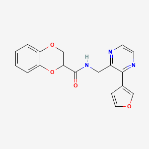 N-((3-(furan-3-yl)pyrazin-2-yl)methyl)-2,3-dihydrobenzo[b][1,4]dioxine-2-carboxamide