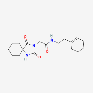 N~1~-[2-(1-cyclohexenyl)ethyl]-2-(2,4-dioxo-1,3-diazaspiro[4.5]dec-3-yl)acetamide