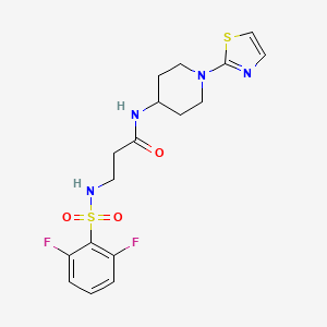 3-(2,6-difluorophenylsulfonamido)-N-(1-(thiazol-2-yl)piperidin-4-yl)propanamide