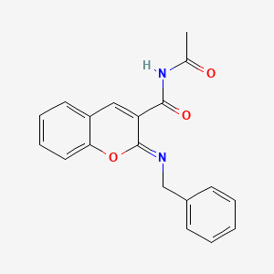 N-acetyl-2-benzyliminochromene-3-carboxamide
