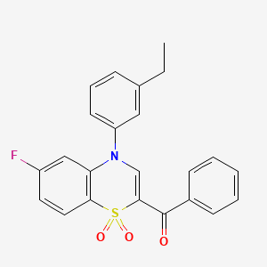 [4-(3-ethylphenyl)-6-fluoro-1,1-dioxido-4H-1,4-benzothiazin-2-yl](phenyl)methanone