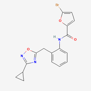 5-bromo-N-(2-((3-cyclopropyl-1,2,4-oxadiazol-5-yl)methyl)phenyl)furan-2-carboxamide