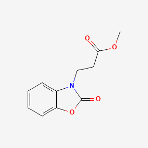 molecular formula C11H11NO4 B2517146 methyl 3-(2-oxo-1,3-benzoxazol-3(2H)-yl)propanoate CAS No. 28884-00-6