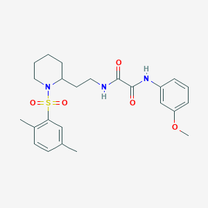 N1-(2-(1-((2,5-dimethylphenyl)sulfonyl)piperidin-2-yl)ethyl)-N2-(3-methoxyphenyl)oxalamide