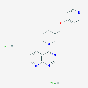 4-[3-(Pyridin-4-yloxymethyl)piperidin-1-yl]pyrido[2,3-d]pyrimidine;dihydrochloride