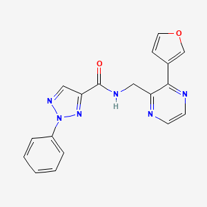 N-((3-(furan-3-yl)pyrazin-2-yl)methyl)-2-phenyl-2H-1,2,3-triazole-4-carboxamide
