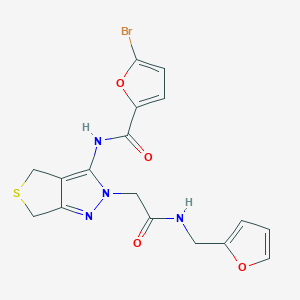 5-bromo-N-(2-(2-((furan-2-ylmethyl)amino)-2-oxoethyl)-4,6-dihydro-2H-thieno[3,4-c]pyrazol-3-yl)furan-2-carboxamide