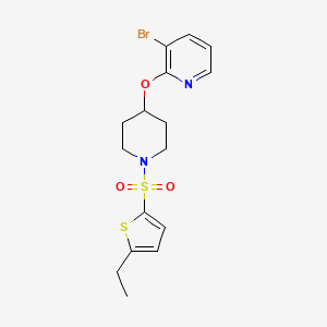 3-Bromo-2-((1-((5-ethylthiophen-2-yl)sulfonyl)piperidin-4-yl)oxy)pyridine