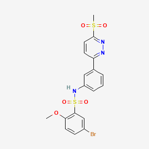 5-bromo-2-methoxy-N-(3-(6-(methylsulfonyl)pyridazin-3-yl)phenyl)benzenesulfonamide