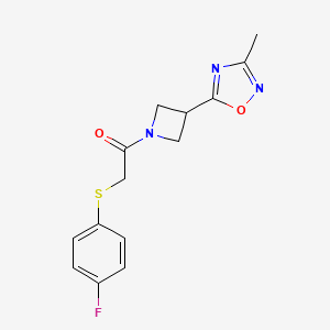 2-((4-Fluorophenyl)thio)-1-(3-(3-methyl-1,2,4-oxadiazol-5-yl)azetidin-1-yl)ethanone