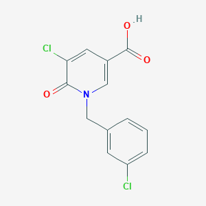 molecular formula C13H9Cl2NO3 B2517159 5-Chloro-1-(3-Chlorobenzyl)-6-Oxo-1,6-Dihydro-3-Pyridinecarboxylic Acid CAS No. 339024-74-7