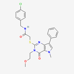 N-(4-chlorobenzyl)-2-((3-(2-methoxyethyl)-5-methyl-4-oxo-7-phenyl-4,5-dihydro-3H-pyrrolo[3,2-d]pyrimidin-2-yl)thio)acetamide