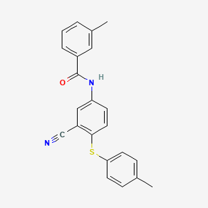 N-{3-cyano-4-[(4-methylphenyl)sulfanyl]phenyl}-3-methylbenzenecarboxamide