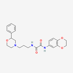 N1-(2,3-dihydrobenzo[b][1,4]dioxin-6-yl)-N2-(3-(2-phenylmorpholino)propyl)oxalamide