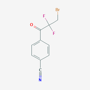 4-(3-Bromo-2,2-difluoropropanoyl)benzonitrile