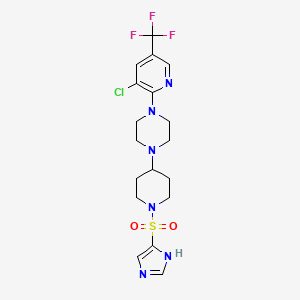1-[3-chloro-5-(trifluoromethyl)pyridin-2-yl]-4-[1-(1H-imidazole-4-sulfonyl)piperidin-4-yl]piperazine