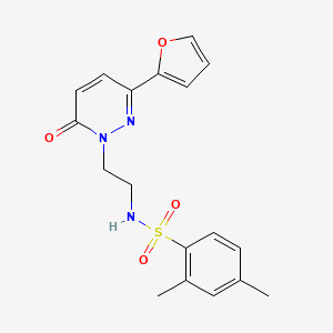 N-(2-(3-(furan-2-yl)-6-oxopyridazin-1(6H)-yl)ethyl)-2,4-dimethylbenzenesulfonamide