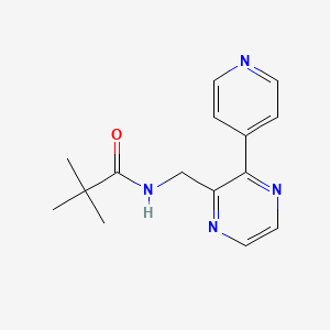 2,2-dimethyl-N-{[3-(pyridin-4-yl)pyrazin-2-yl]methyl}propanamide
