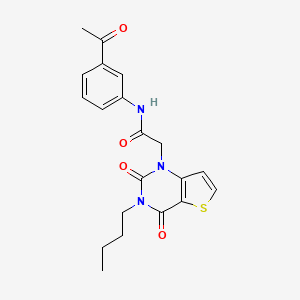 molecular formula C20H21N3O4S B2517185 N-(3-acetylphenyl)-2-(3-butyl-2,4-dioxo-3,4-dihydrothieno[3,2-d]pyrimidin-1(2H)-yl)acetamide CAS No. 1252824-89-7