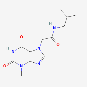 molecular formula C12H17N5O3 B2517195 N-isobutyl-2-(3-methyl-2,6-dioxo-2,3-dihydro-1H-purin-7(6H)-yl)acetamide CAS No. 1105197-86-1