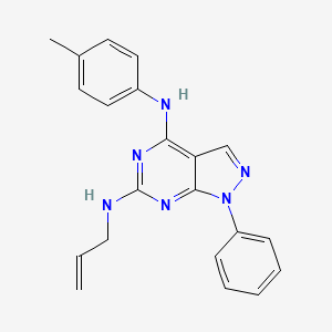molecular formula C21H20N6 B2517199 N4-(4-methylphenyl)-1-phenyl-N6-(prop-2-en-1-yl)-1H-pyrazolo[3,4-d]pyrimidine-4,6-diamine CAS No. 946203-43-6