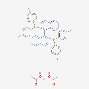 molecular formula C52H48O4P2Ru B025172 RU(Oac)2[(R)-tolbinap] CAS No. 106681-15-6