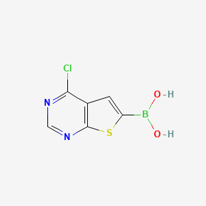 molecular formula C6H4BClN2O2S B2517205 4-氯噻吩并[2,3-d]嘧啶-6-硼酸 CAS No. 2377608-11-0