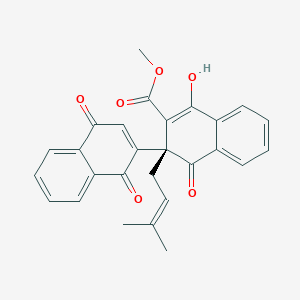 molecular formula C27H22O6 B2517206 Rubipodanone A 