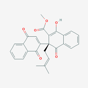 molecular formula C27H22O6 B2517206 Rubipodanone A CAS No. 2170211-22-8