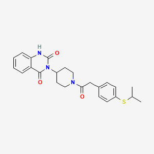 3-(1-(2-(4-(isopropylthio)phenyl)acetyl)piperidin-4-yl)quinazoline-2,4(1H,3H)-dione