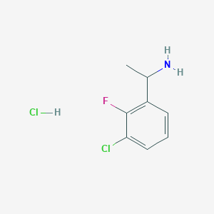molecular formula C8H10Cl2FN B2517214 1-(3-Chloro-2-fluorophenyl)ethanamine hydrochloride CAS No. 1956371-30-4