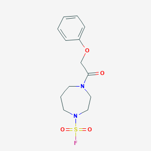 molecular formula C13H17FN2O4S B2517219 4-(2-Phenoxyacetyl)-1,4-diazepane-1-sulfonyl fluoride CAS No. 2411300-43-9