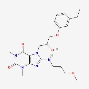 7-(3-(3-ethylphenoxy)-2-hydroxypropyl)-8-((3-methoxypropyl)amino)-1,3-dimethyl-1H-purine-2,6(3H,7H)-dione