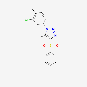 4-[(4-tert-butylphenyl)sulfonyl]-1-(3-chloro-4-methylphenyl)-5-methyl-1H-1,2,3-triazole