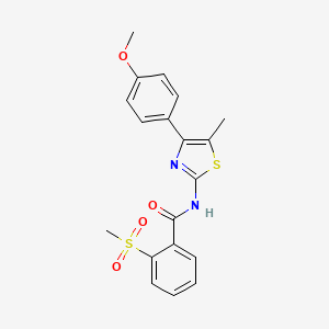 N-(4-(4-methoxyphenyl)-5-methylthiazol-2-yl)-2-(methylsulfonyl)benzamide