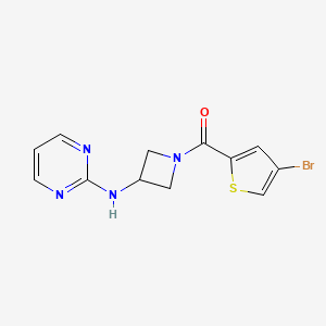 molecular formula C12H11BrN4OS B2517244 N-[1-(4-bromothiophene-2-carbonyl)azetidin-3-yl]pyrimidin-2-amine CAS No. 2034421-02-6