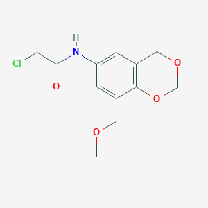 molecular formula C12H14ClNO4 B2517246 2-Chloro-N-[8-(methoxymethyl)-4H-1,3-benzodioxin-6-yl]acetamide CAS No. 2411312-18-8