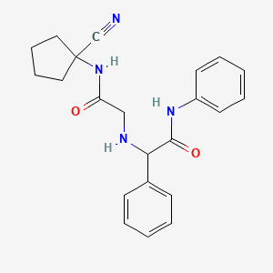 molecular formula C22H24N4O2 B2517250 2-[[2-[(1-氰基环戊基)氨基]-2-氧代乙基]氨基]-N,2-二苯基乙酰胺 CAS No. 1252064-01-9